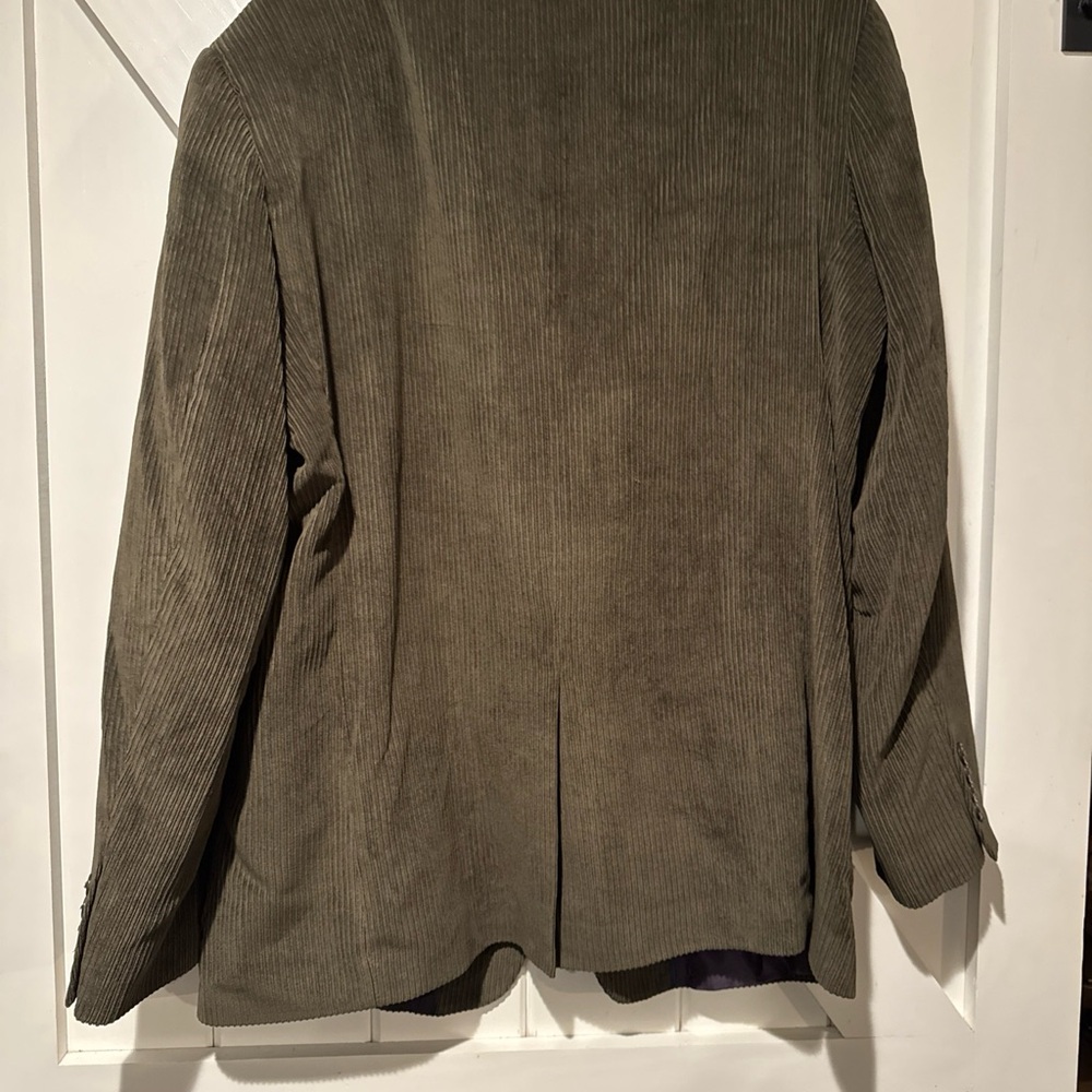 Men's Classic Corduroy Blazer in Olive - Picture 7 of 7